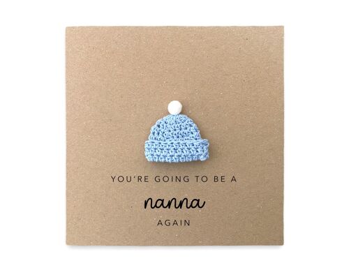 You're going to be a Nanny Nan again card, Pregnancy announcement Card, Grandad Grandma Nan to be, New Baby Pregnancy, Nan Again, Nanny Card (SKU: NB092B)