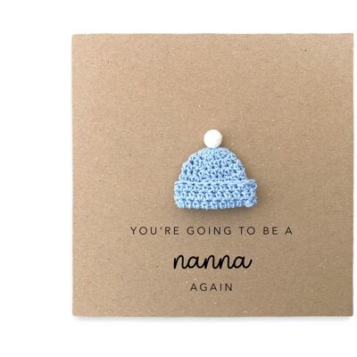 Vas a ser una tarjeta Nanny Nan otra vez, Tarjeta de anuncio de embarazo, Grandad Grandma Nan to be, New Baby Pregnancy, Nan Again, Nanny Card (SKU: NB092B)