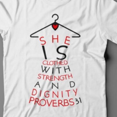 PROVERBS 31 TEE- RED - FEED THE HUNGRY