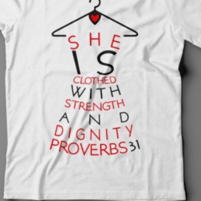 PROVERBS 31 TEE- RED - FEED THE HUNGRY