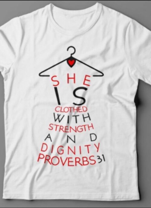 PROVERBS 31 TEE- PINK - A21