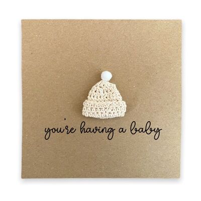 Sie sind schwanger Schwangerschaftskarte, Herzlichen Glückwunsch zu Ihrer Schwangerschaftskarte, personalisierte Schwangerschaftskarte für werdende Eltern, neues Baby, werdende Mutter (SKU: NB070B)