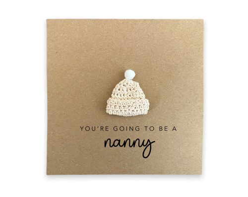 You're going to be a Nanny Nan card, Pregnancy announcement Card, Grandad Grandma Nan to be, New Baby Pregnancy, Send to Recipient (SKU: NB067B)