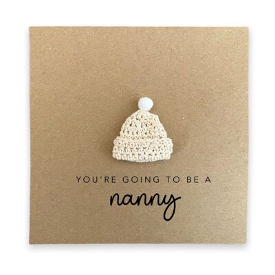 Vas a ser una tarjeta Nanny Nan, Tarjeta de anuncio de embarazo, Grandad Grandma Nan to be, New Baby Pregnancy, Enviar al destinatario (SKU: NB067B)