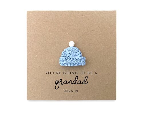 You're going to be a Grandad again card, Pregnancy announcement Card, Grandad Grandma Nan to be, New Baby Pregnancy, Grandad Again Card (SKU: NB093B)