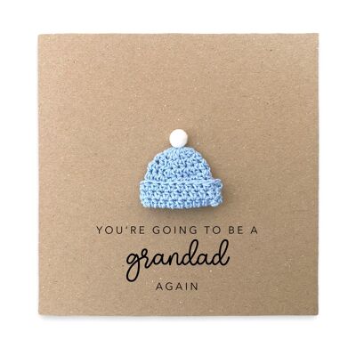 You're going to be a Grandad again card, Pregnancy announcement Card, Grandad Grandma Nan to be, New Baby Pregnancy, Grandad Again Card (SKU: NB093B)