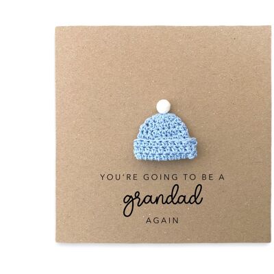 Vous allez être à nouveau une carte grand-père, carte d'annonce de grossesse, grand-père grand-mère Nan à être, nouvelle grossesse, grand-père encore carte (SKU : NB093B)