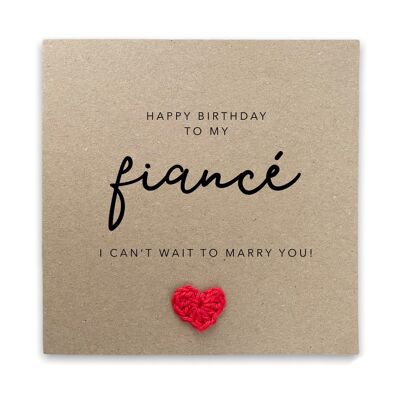 Carte d'anniversaire fiancé, joyeux anniversaire à mon fiancé, carte d'anniversaire fiancé, carte d'anniversaire futur mari, carte joyeux anniversaire mari à être (SKU : BD116B)