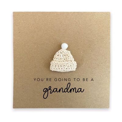 Vous allez être une carte de grand-mère, carte d'annonce de grossesse, grand-père grand-mère Nan à être, nouvelle grossesse de bébé, envoyer au destinataire (SKU : NB066B)