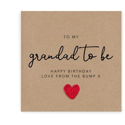 Feliz cumpleaños abuelo para ser tarjeta de Bump, abuelo para ser, feliz cumpleaños abuelo, abuelo para ser tarjeta de cumpleaños Love Bump, tarjeta de cumpleaños (SKU: BD232B)