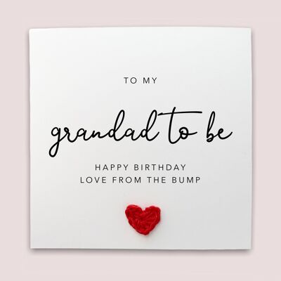 Joyeux anniversaire grand-père à être carte de bosse, grand-père à être, joyeux anniversaire grand-père, grand-père à être carte d'anniversaire Love Bump, carte d'anniversaire (SKU : BD232W)