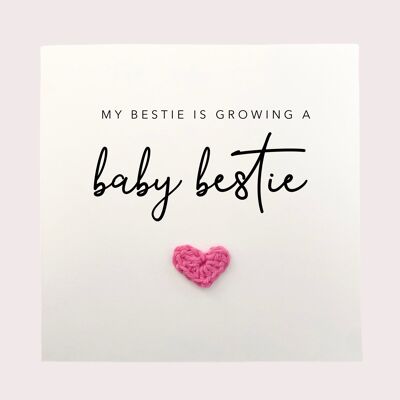 Tarjeta My Bestie Is Pregnant, noticias increíbles sobre su tarjeta de embarazo, tarjeta de embarazo para mamá. Tarjeta de padres para ser embarazo, amigo bebé (SKU: NB001W)