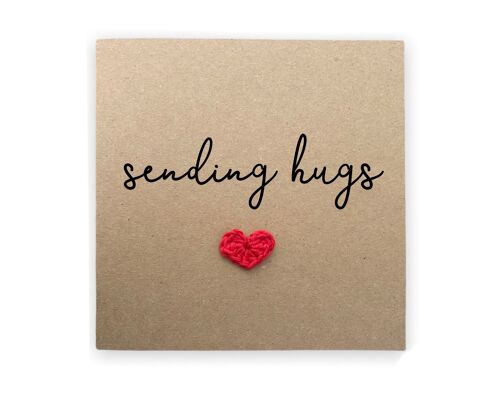 Sending You A Hug Card, Friendship Card, Pick Me Up Gift, Thinking Of You Card For Best Friend, Hug Card, Long Distance Hug Card (SKU: SC8B)