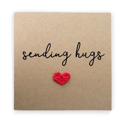 Sending You A Hug Card, Friendship Card, Pick Me Up Gift, Thinking Of You Card For Best Friend, Hug Card, Long Distance Hug Card (SKU: SC8B)