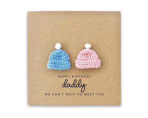 Daddy to be Birthday Twins Card, For My Daddy  to be, Birthday Card For Dad to Twins, Pregnancy Birthday Card, Dad To Be Card From The Bump (SKU: BD258)