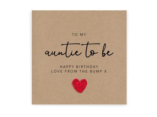 Happy Birthday Auntie to be Card from Bump, Auntie to be, Happy Birthday Auntie, Auntie to be Birthday Card Love Bump, Birthday Card (SKU: BD233B)