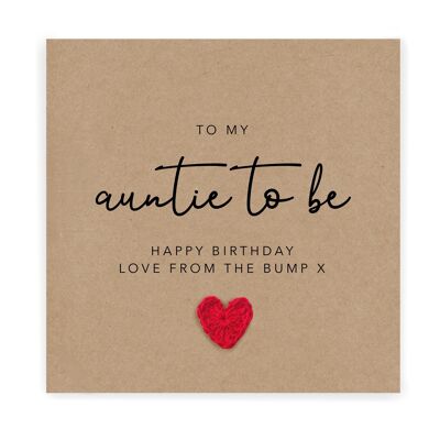 Happy Birthday Auntie to be Karte von Bump, Auntie to be, Happy Birthday Auntie, Auntie to be Geburtstagskarte Love Bump, Geburtstagskarte (SKU: BD233B)