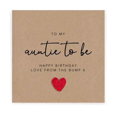 Joyeux anniversaire tante à être carte de Bump, tante à être, joyeux anniversaire tante, tante à être carte d'anniversaire Love Bump, carte d'anniversaire (SKU : BD233B)