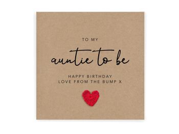 Joyeux anniversaire tante à être carte de Bump, tante à être, joyeux anniversaire tante, tante à être carte d'anniversaire Love Bump, carte d'anniversaire (SKU : BD233B)