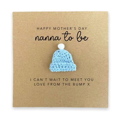 Tarjeta del día de la madre para ser Nanna, para que sea mi Nanna, tarjeta del día de la madre para ella, tarjeta de la madre del embarazo, tarjeta del día de la madre para ser Nanna de The Bump, Baby (SKU: MD60B)