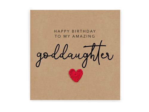 Happy Birthday To My Amazing Goddaughter, Goddaughter Birthday, Happy Birthday Goddaughter, Birthday Card, Birthday Card Goddaughter (SKU: BD009B)