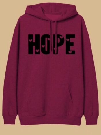 HEARTS OF HOPE HOODIE - BORDEAUX - NOURRIR LES FAIM