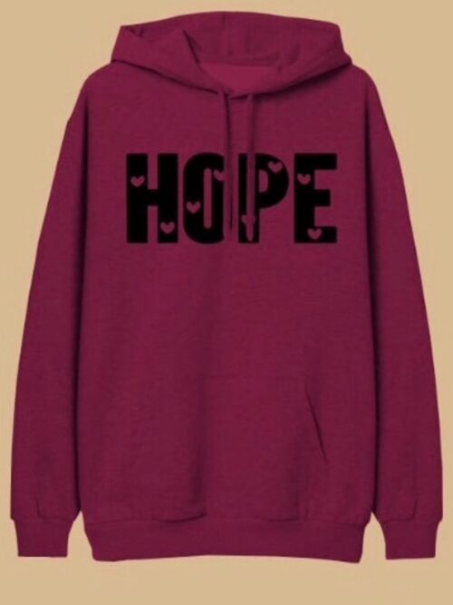 HEARTS OF HOPE HOODIE- NUDE - A21