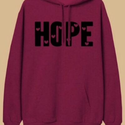 HEARTS OF HOPE HOODIE- NUDE - A21
