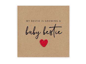 Ma meilleure amie est enceinte, des nouvelles incroyables sur votre carte de grossesse, une carte de grossesse pour maman. Parents To Be Pregnancy Card, Friend Baby (SKU: NB001B)