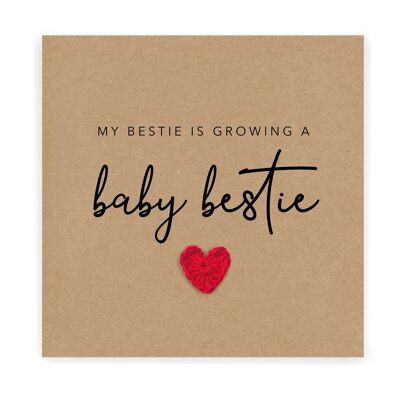 My Bestie Is Pregnant Card, fantastiche notizie sulla tua carta di gravidanza, carta di gravidanza per la futura mamma. Carta di gravidanza per genitori, Friend Baby (SKU: NB001B)
