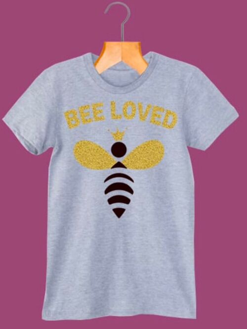 BEE LOVED TEE - GREY- FEED THE HUNGRY