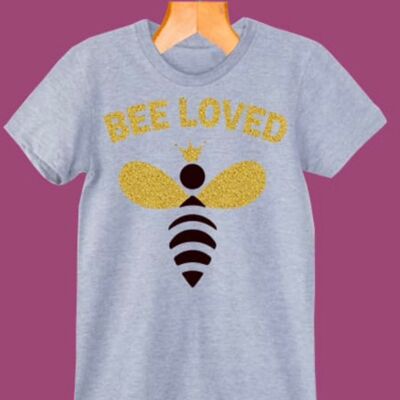 BEE LOVED TEE - GREY- FEED THE HUNGRY