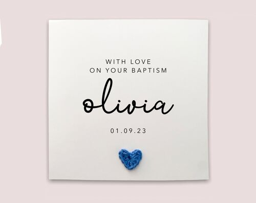 Baptism Card For Daughter Son, Personalised Baptism Card, Baptism Card For Niece, Granddaughter Baptism Card, Girl Baptism Card, Custom (SKU: CB1WP)