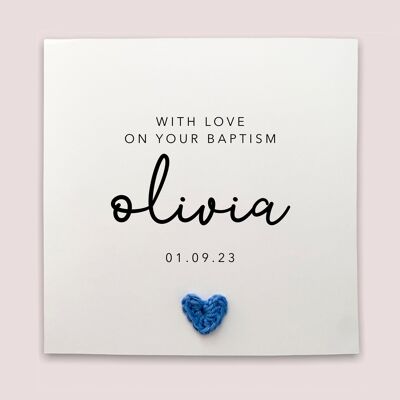 Baptism Card For Daughter Son, Personalised Baptism Card, Baptism Card For Niece, Granddaughter Baptism Card, Girl Baptism Card, Custom (SKU: CB1WP)