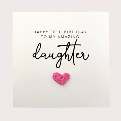 Carte d'anniversaire 30e pour fille, carte d'anniversaire 30 ans, à une fille incroyable joyeux 30e anniversaire, carte d'anniversaire 30e fille, carte d'anniversaire (SKU : BD074W)