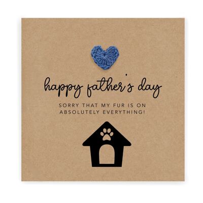 Glückliche Vatertagskarte vom Hund, Hunde-Vaterkarte, Vatertagskarte von der Katze, lustiges Geschenk vom Hund, Pelz-Daddy, bester Hunde-Daddy, lustig (SKU: FD038B)