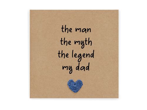 Man, Myth, Legend Father's Day Card, Funny Fathers Day Card, Card for Dad,  Dad Card,  Gift For Dad, Joke Fathers Day Card, Funny Card (SKU: FD0363)