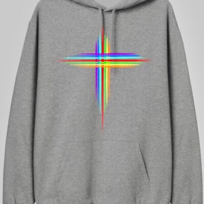 RAINBOW CROSS HOODIE- FEED THE HUNGRY