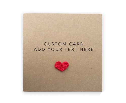 Custom Text Card, Fully Customisable Card, Song Lyric Card, Quote Card, Custom Greeting Card, Own Text Card, Personalised Card, Handmade (SKU: PC001B)