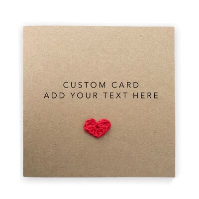Tarjeta de texto personalizada, tarjeta totalmente personalizable, tarjeta de letra de canción, tarjeta de cita, tarjeta de felicitación personalizada, tarjeta de texto propia, tarjeta personalizada, hecha a mano (SKU: PC001B)