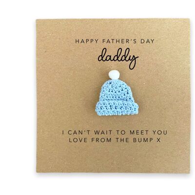 Daddy to be Father's Day Card, For My Daddy To Be, Vatertagskarte für Mama, Schwangerschafts-Vatertagskarte, Card From The Bump, Andenken (SKU: FD010)