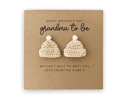 Grandma to be Mother's Day Card, For My Grandma To Be to Twins, Mother's Day Card For Mum, Twin Mother's Day Card, Card From The Bump Twins (SKU: MD044)