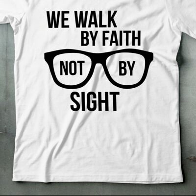 WALK BY FAITH- WHITE/BLACK - FEED THE HUNGRY