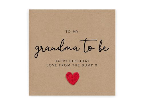 Happy Birthday Grandma to be Card from Bump, Grandma to be, Happy Birthday Grandma, Grandma to be Birthday Card Love Bump (SKU: BD230B)