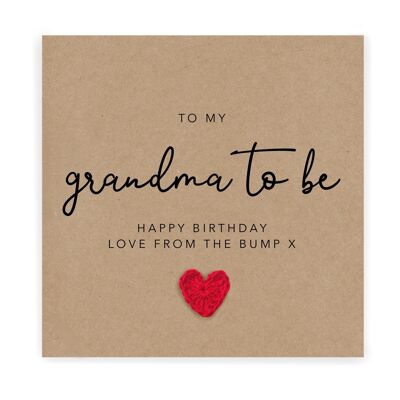 Joyeux anniversaire grand-mère à être carte de bosse, grand-mère à être, joyeux anniversaire grand-mère, grand-mère à être carte d'anniversaire Love Bump (SKU : BD230B)