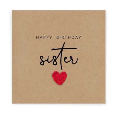 Joyeux anniversaire soeur, carte d'anniversaire de famille, carte d'anniversaire personnalisée, carte d'anniversaire soeur, carte pour soeur, carte d'anniversaire soeur (SKU: BD060B)