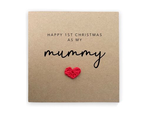 Happy First Christmas as my mummy - Simple first Christmas card - card from mum - Card from baby - Merry Christmas First Christmas Card (SKU: CH007B)