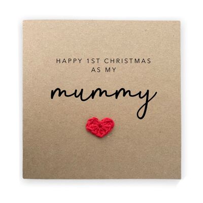 Happy First Christmas as my mummy - Simple first Christmas card - card from mum - Card from baby - Merry Christmas First Christmas Card (SKU: CH007B)