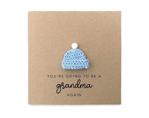 You're going to be a Grandma again card, Pregnancy announcement Card, Grandad Grandma Nan to be, New Baby Pregnancy, Grandma Again Card (SKU: NB091B)