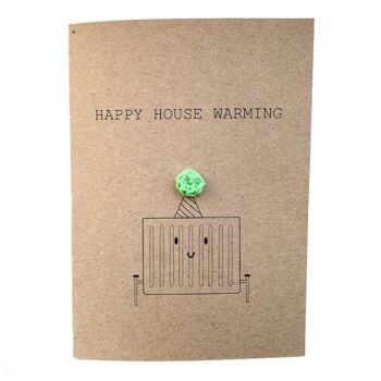 House Warming New Home Radiator Card - Nouveau propriétaire de la maison - Happy House Warming Card - Nouvelle carte de maison - Nouvelle carte de maison amusante - Envoyer au destinataire (SKU : NH9B)